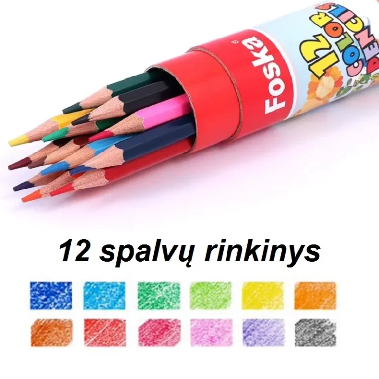 Set of colored pencils, 12 colors