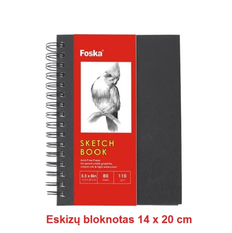 Eskizų albumas A5, 110 g/m2, 80 lapų