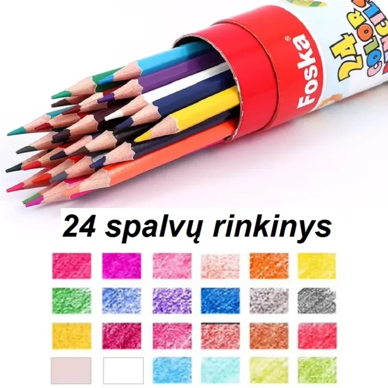 Set of colored pencils, 24 colors