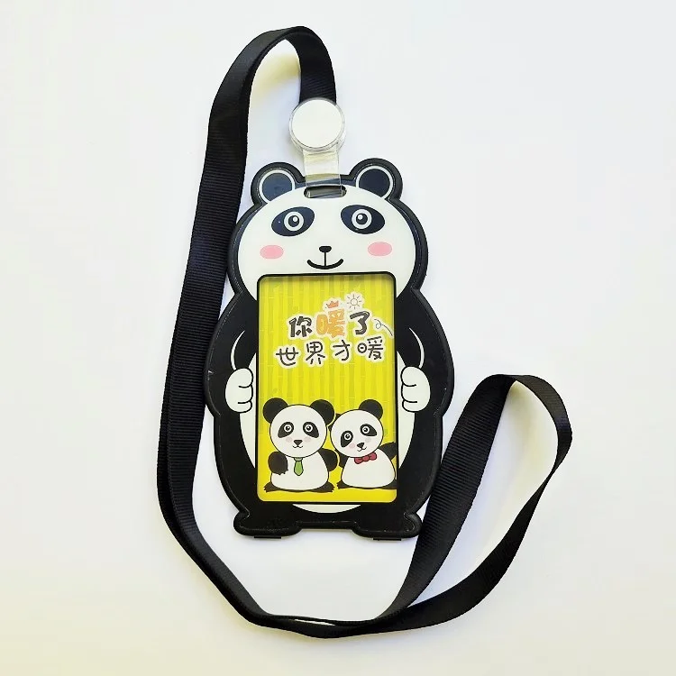 Vardinės kortelės dėklas Panda, juodas
