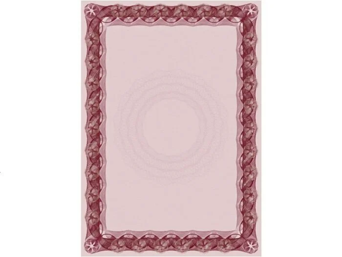 Popierius diplomams Burgundy ( 26 vnt.)