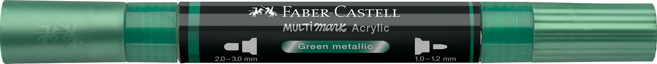 Akrilinis žymeklis Faber-Castell Multimark SP, metalinė žalia spalva 295