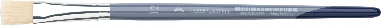 Faber-Castell Goldfaber Nr. 12 teptukas su plokščiais šviesiais šereliais, metaliniu laikikliu ir mėlyna rankena