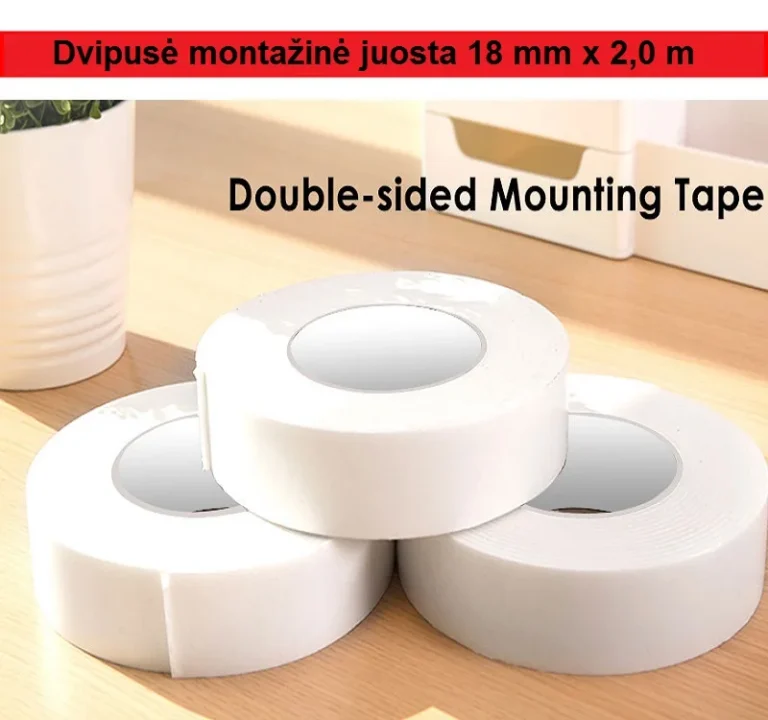 Dvipusė lipni montažinė juosta 18 mm x 2 m