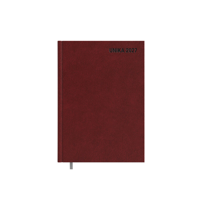 Darbo kalendorius Timer Unika, A5, bordo spalvos