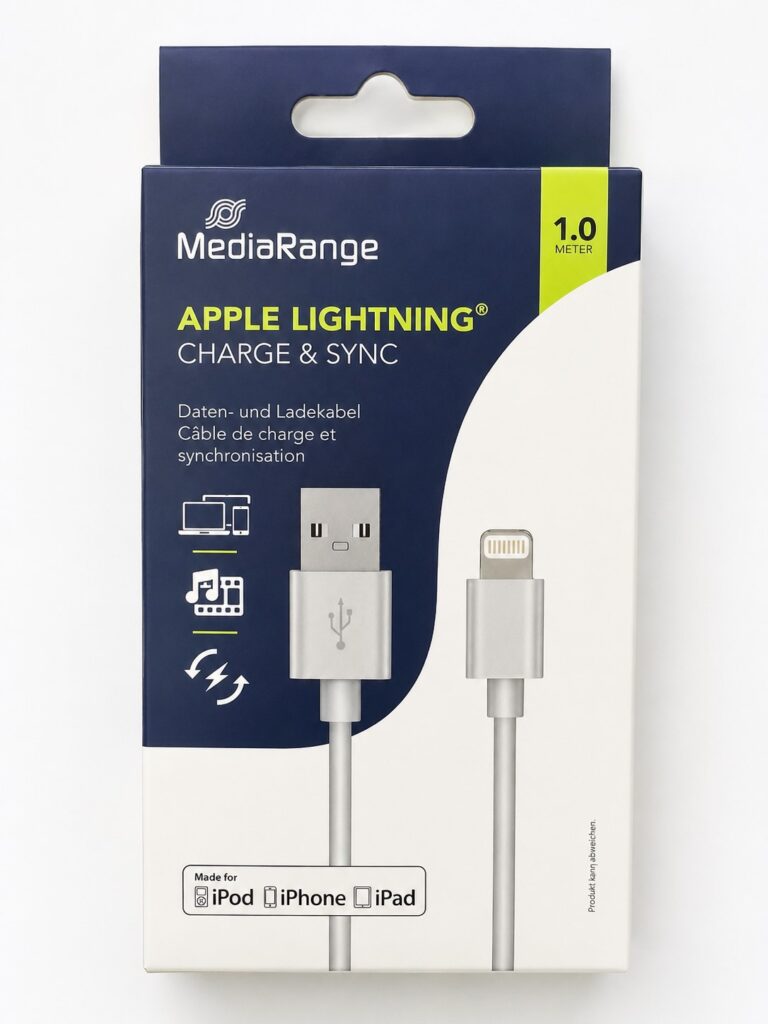 *Įkrovimo laidas USB 2.0 1m baltas MRCS178 MEDIARANGE